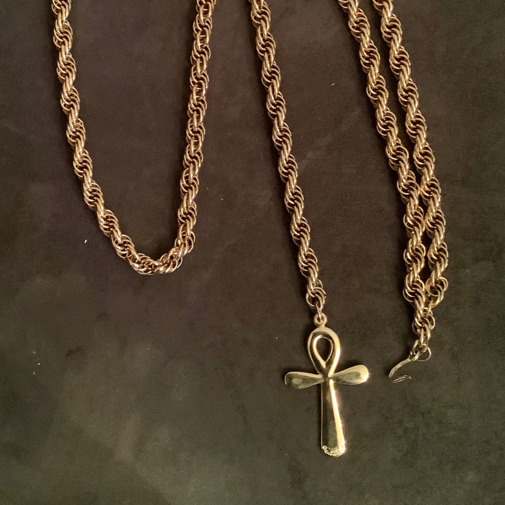 Vintage Accessocraft NYC Ankh Chain Belt
